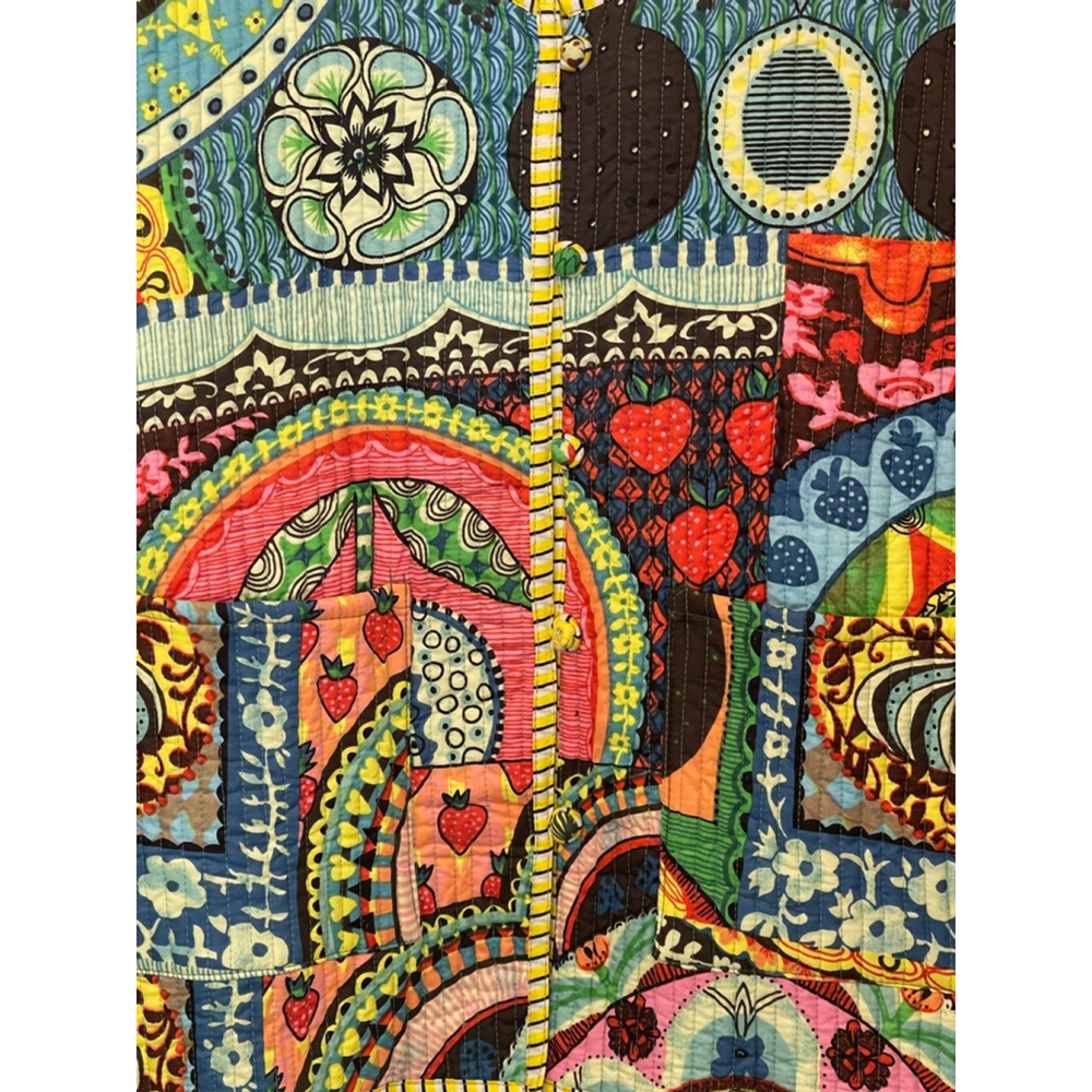Indian Cotton Quilted Patchwork Jacket Small Boho… - image 2
